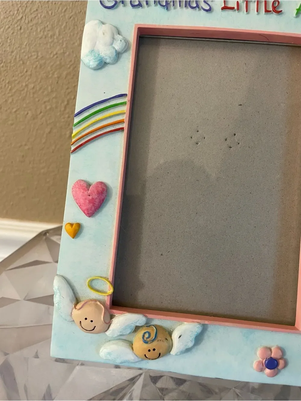 Grandmas Little Angel Rainbow Sunshine 5x7 Vintage Picture Frame